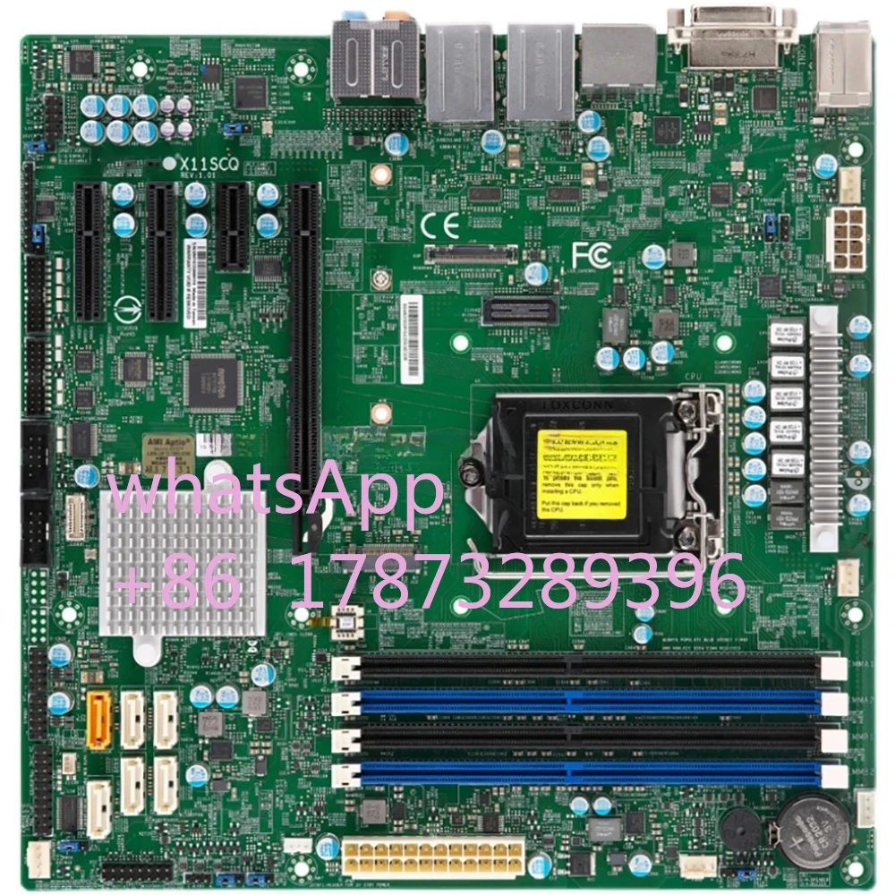 X11SCQ Server Motherboard For Supermicro Single Server 8th/9th Generation i9 i7 i5 i3 LGA-1151 Q370 UATX