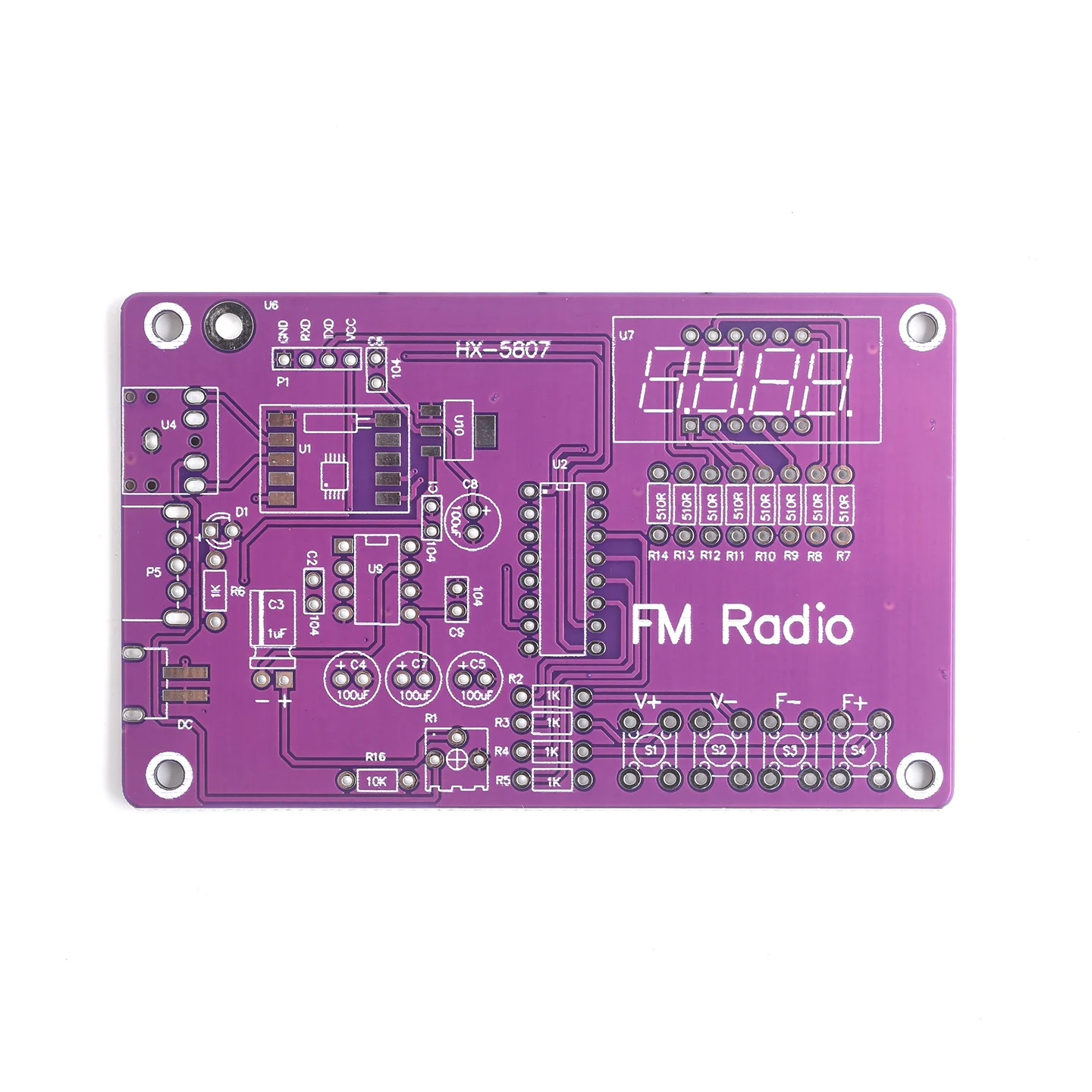 FM Radio DIY Soldering Kit, 51‑MCU Experimental Electronic Production, Practical Training Practice Set