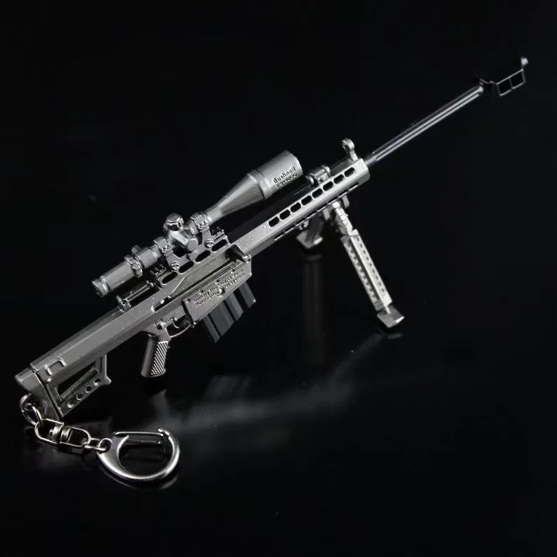 Detachable magazine alloy mini Barrett pistol 17CM sniper rifle model gun desktop decoration for boys, adult Christmas gift