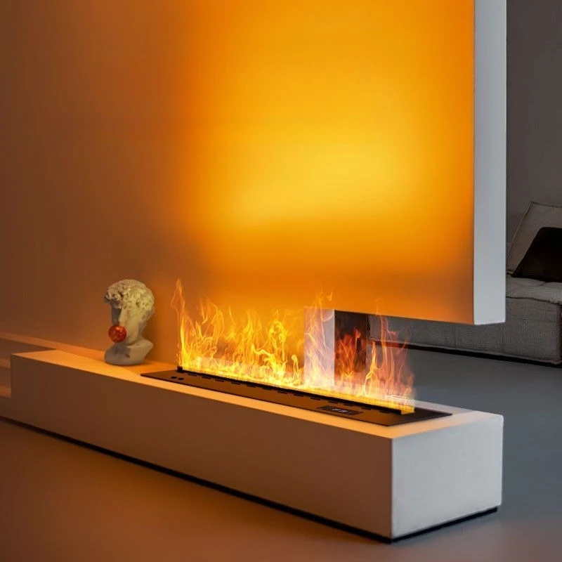Embedded Atomization Fireplace 3D Simulated Flame Smart Indoor Fire Humidifier for Living Room Home Use Home Decor  220V