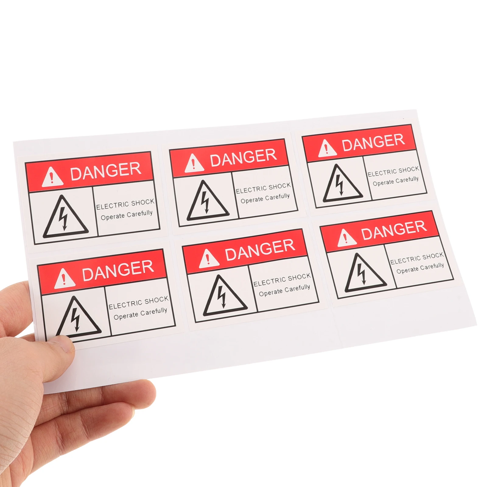 

8Pcs Electric Shock Warning Signs Adhesive Danger Labels Easy Apply for Electrical Panel Safety Use
