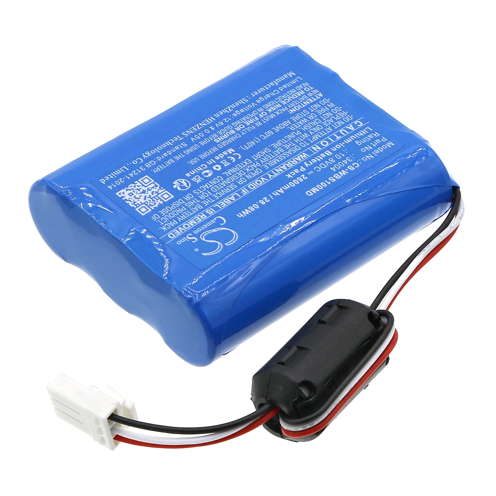 بطارية بديلة CS لـ Welch-Allyn VS100، VS100 Spot Vision Screener 30018-EX، 34004 2600mAh / 28.08Wh