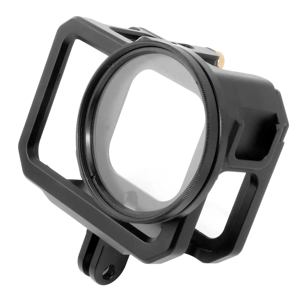 Aluminium gehäuse für Gopro Hero 13 12 11 10 schwarzer Kamera käfig Rig Schutz gehäuse rahmen Form montierter Kalt schuh 52mm Filter halterung – Detail 18
