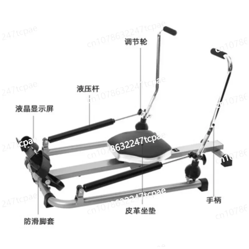 Household folding silent single and double rod hydraulic rowing machinerowing machine trainer household fitness sports equipment