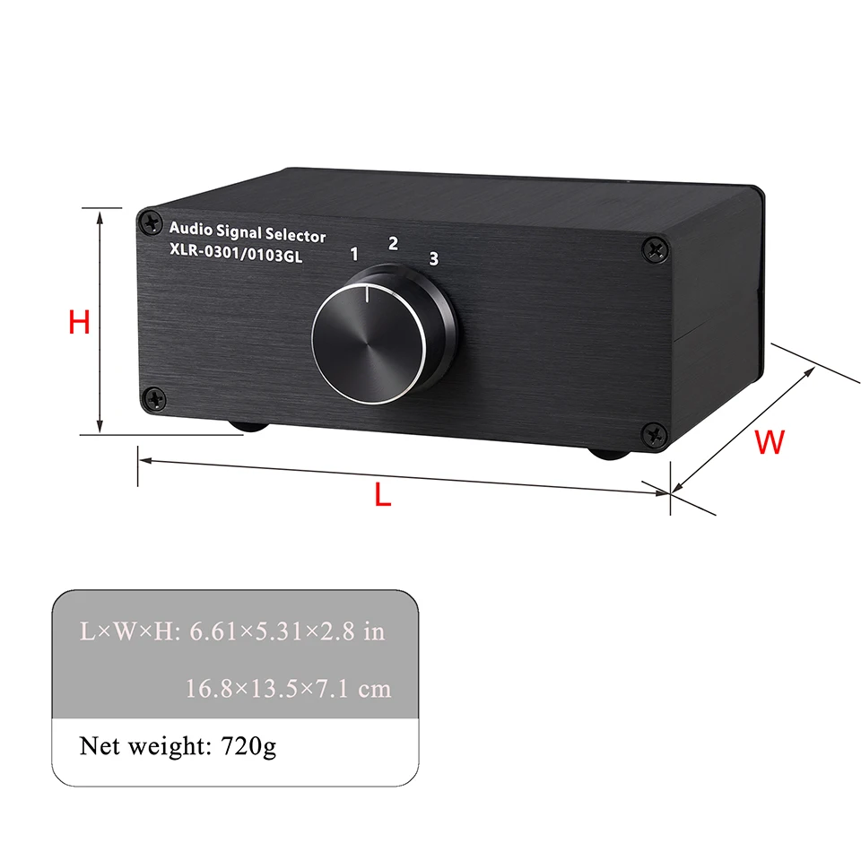 Аудиопелектор для балансировки источников и усилителей сигнала, 3-канальный XLR HiFi, для компакт-дисков, DVD, радио, декодеров от 1 до 3 (выхода 3 в 1)