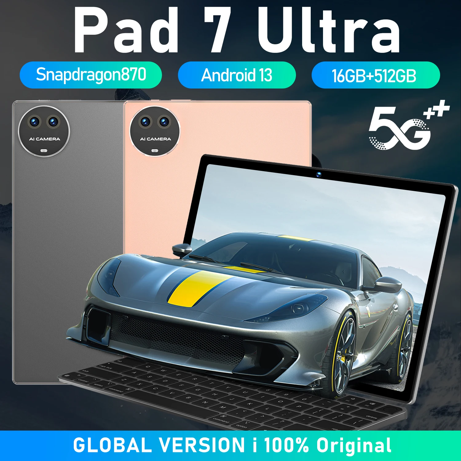 2023 Global Version New 11 Inch Android Tablet Android 13 16GB+512GB Deca Core WPS+5G WiFi Bluetooth Dual SIM Phone Call Tablet