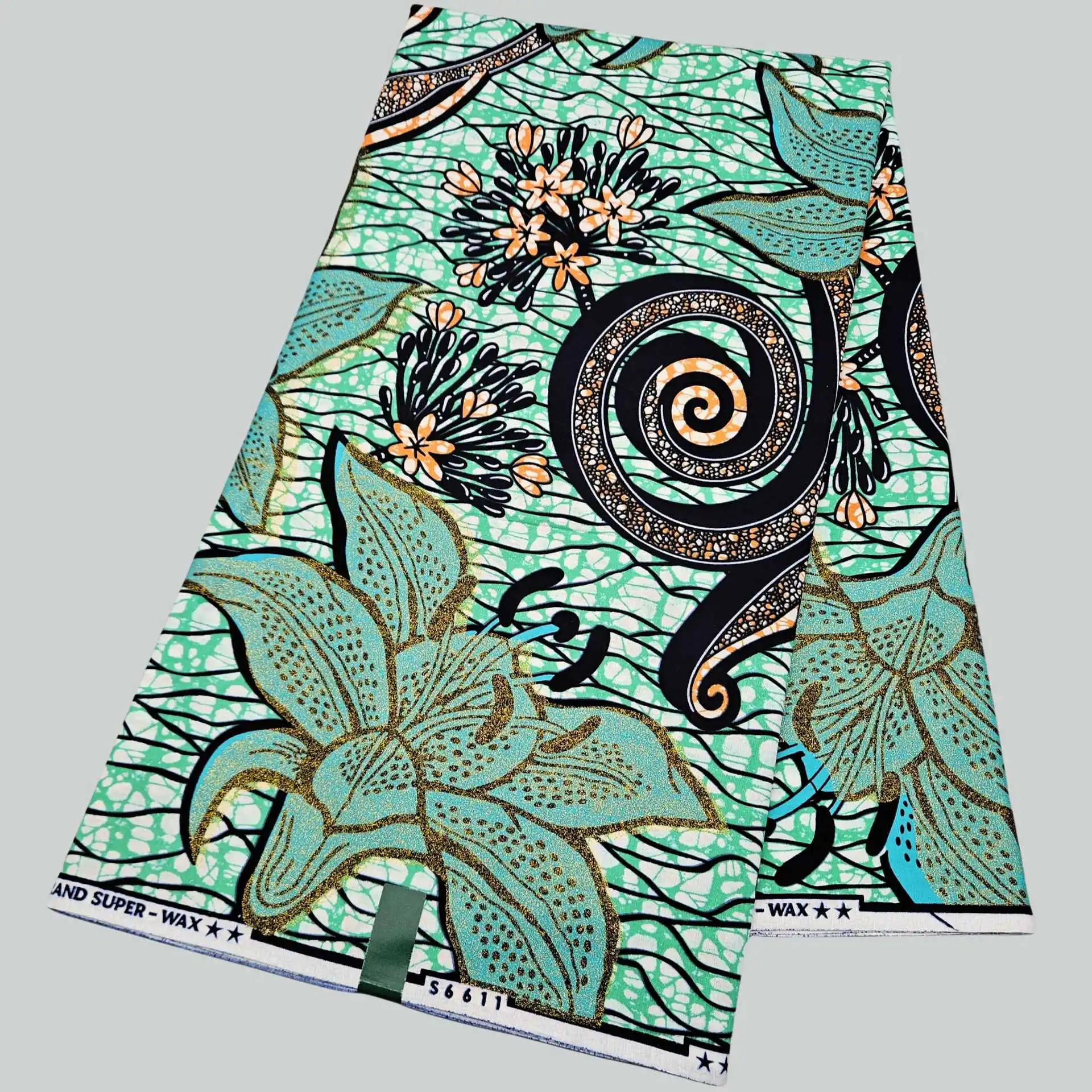 

16Patterns Available 46Inch Wide 6Yards Long Cotton African Wax Fabric for DIY Sewing Batik Fabric for Dress Cushions R2871