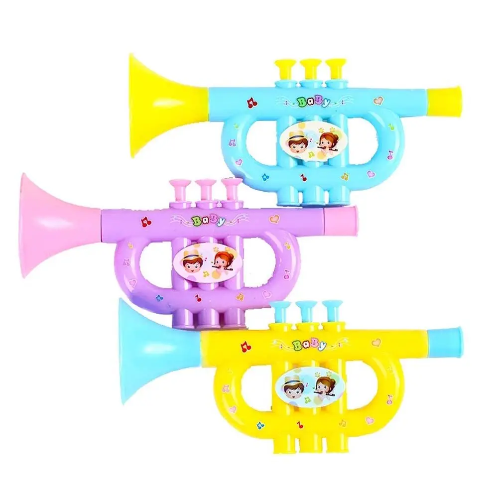 Cartone animato colorato Educazione precoce Infantile che gioca Strumenti musicali Giocattolo Tromba per bambini Tromba Giocattolo Musica per bambini Giocattoli Hooter Toy