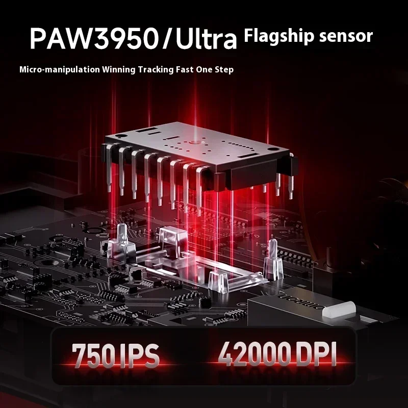 MCHOSE K7 ウルトラマウス Paw3950 トライモードワイヤレスマウス軽量 500mAh 8000Hz ゲーミングマウス PC アクセサリー FPS ゲーマー用