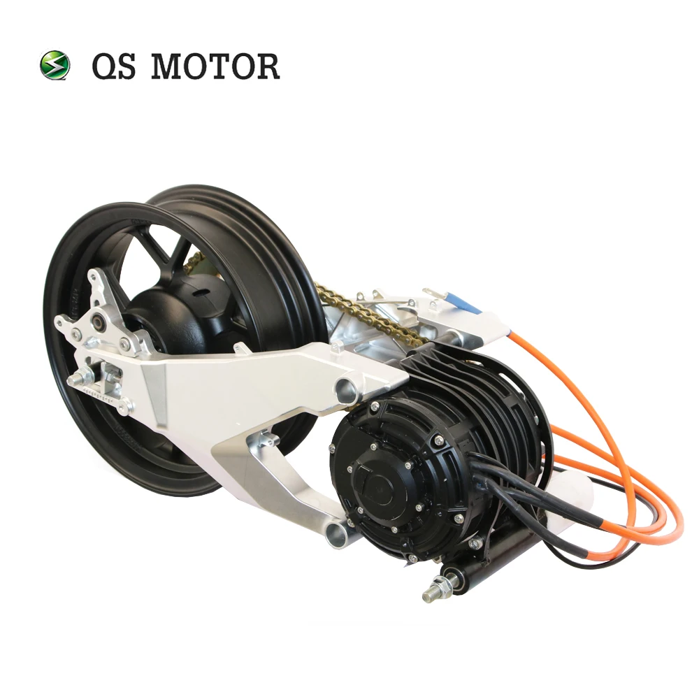 QS MOTOR 12*3.5inch 14*3.5inch 3000W Max Speed 100-110kph Double Shock Absorber Mid Drive Motor Assembly for Electric Scooter El