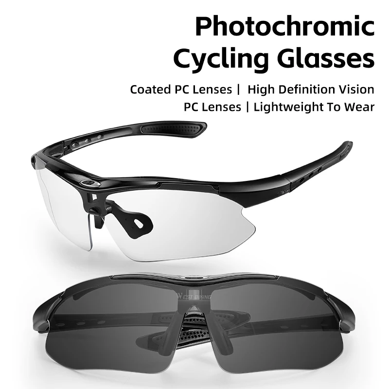 

Велосипедные очки WEST BIKING, фотохромные солнцезащитные очки с защитой от ультрафиолета, спортивные очки для спорта на открытом воздухе, скалолазания, рыбалки, вождения, велосипедные очки