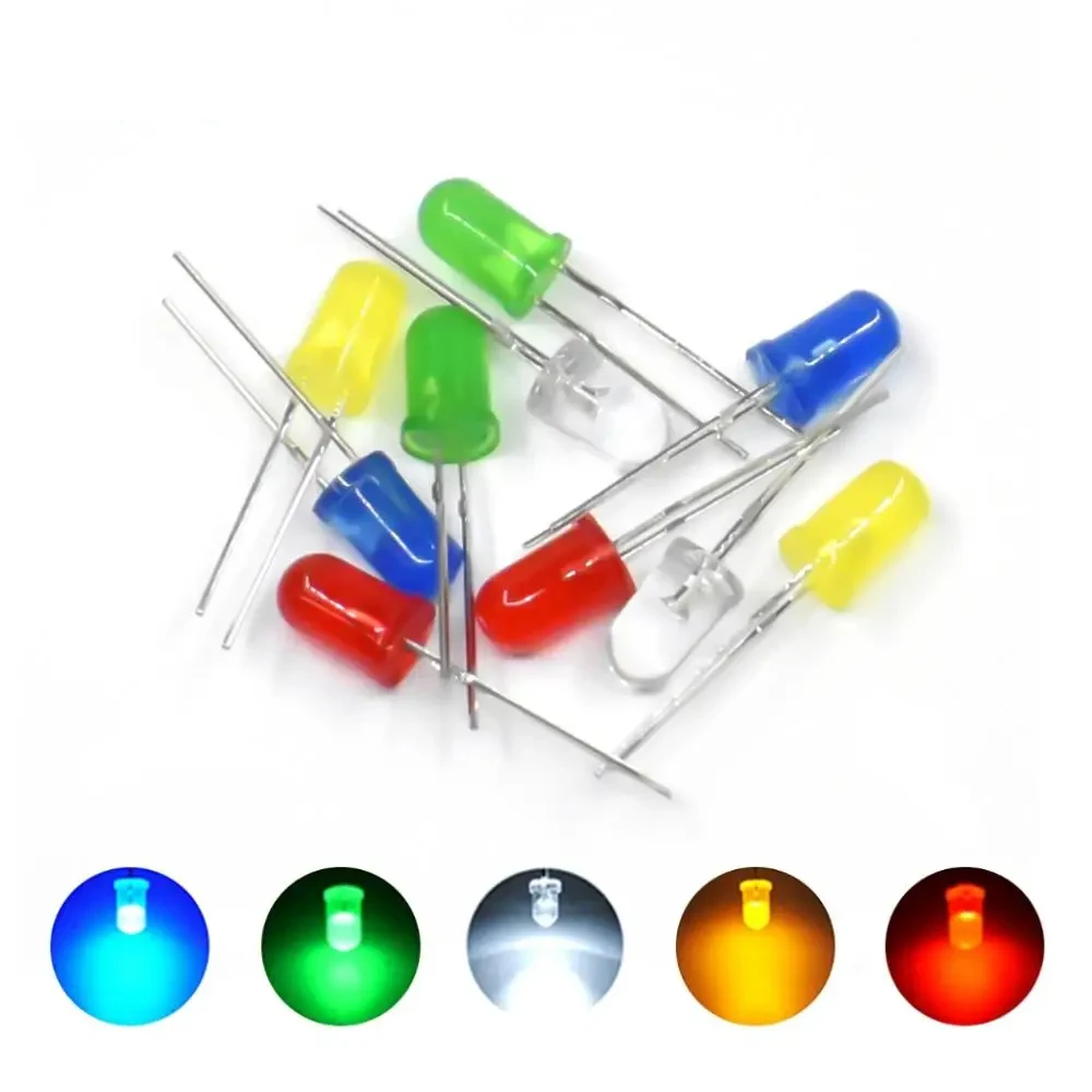 

Blue White Yellow Red LED 5MM Green Diode Light Assorted Kit COMPONENT DIY Kit New Original For Arduino