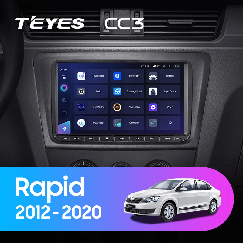 TEYES CC3 For Skoda Rapid NH3 NH1 2012 - 2020 Car Radio Multimedia Video Player Navigation stereo Android 10 No 2din 2 din DVD