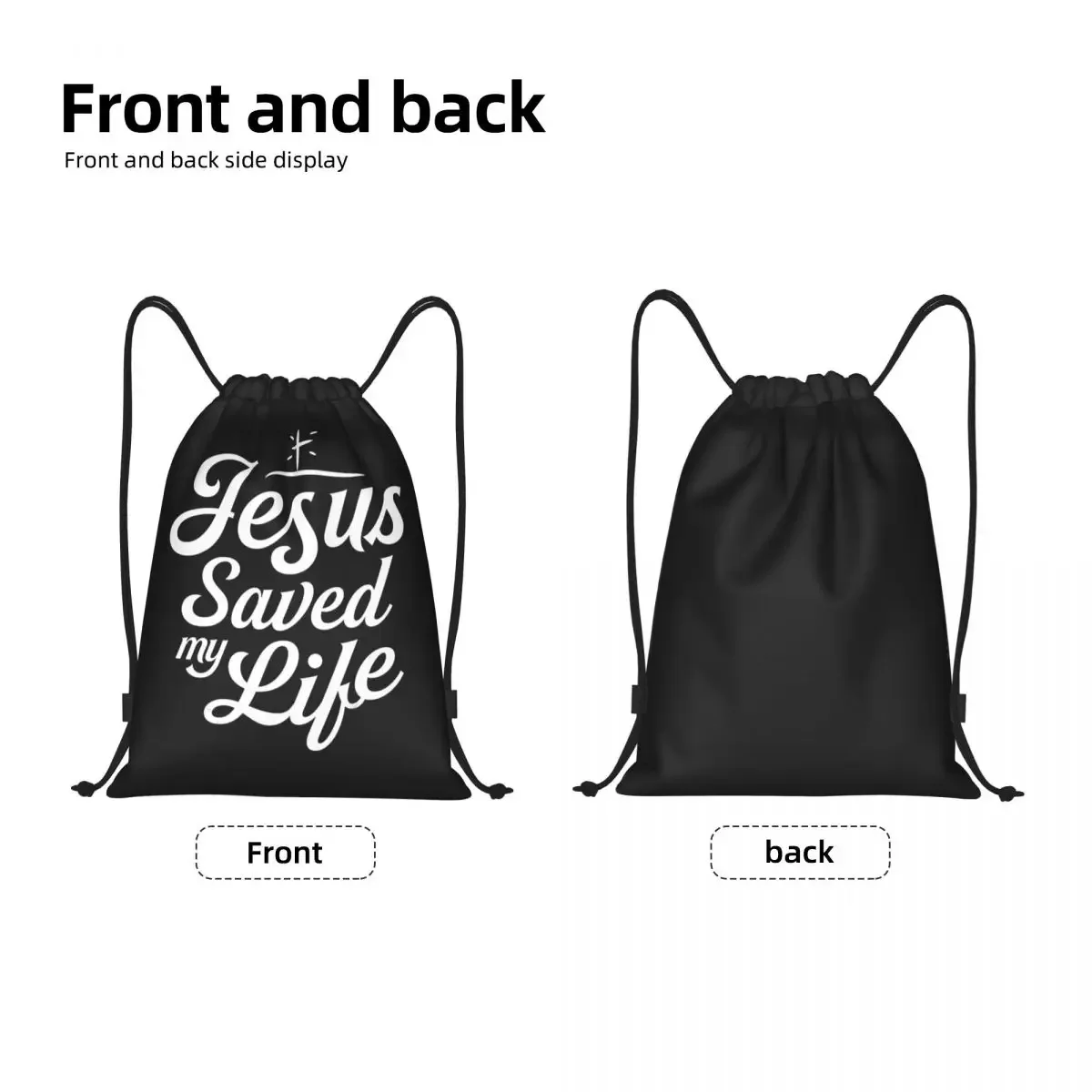 Custom Saved My Life Drawstring Backpack Bags Men Women Lightweight Gym Sports Sackpack Sacks for Yoga