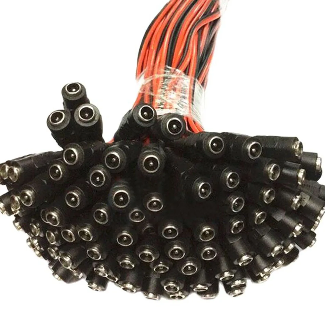 30pcs Female & Male 5.5 X 2.1mm DC Power Connector Adapter Cable Pigtail Plug Wire With Solid Copper Core