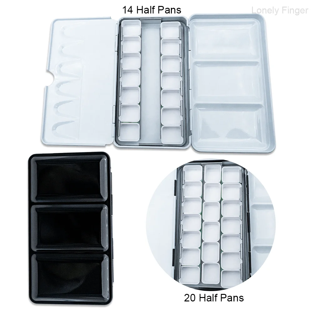 

Жестяная коробка для акварельной палитри с круглой конвертерной полукастрюлей 14/20, металлический лоток для смешивания художественной краски для акварельной живописи