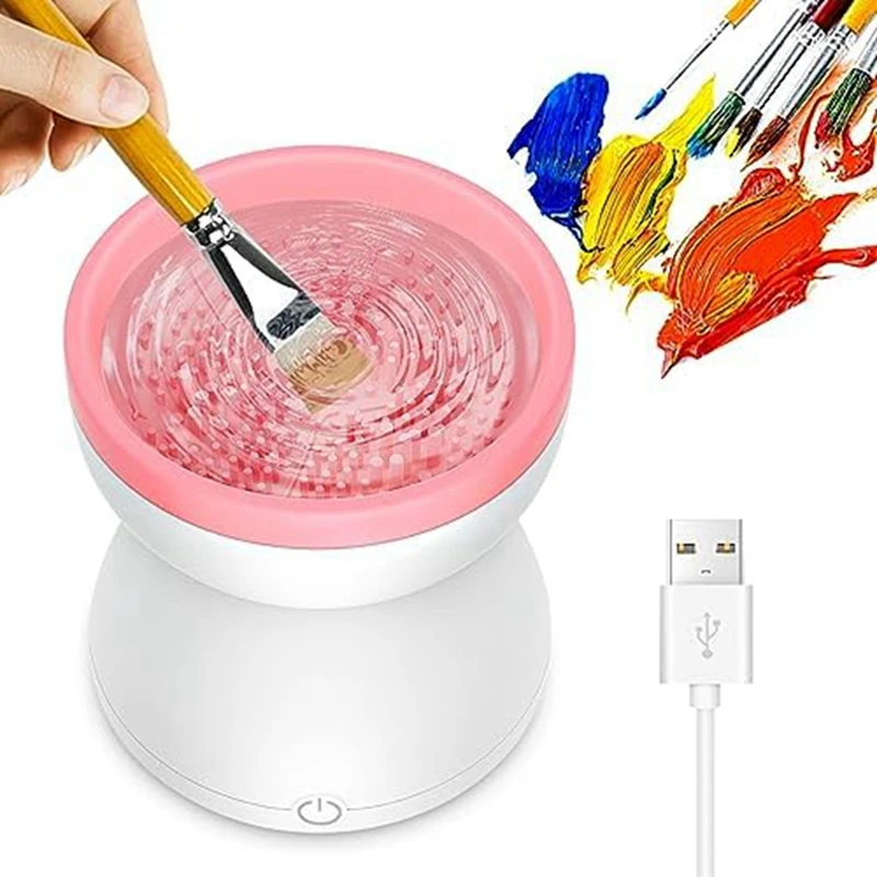 Electric Paint Brush Cleaner Rinse Cup USB Cleaning Washer Rinser Multifunctional Paint Brush Cleaning Tool For Acrylic