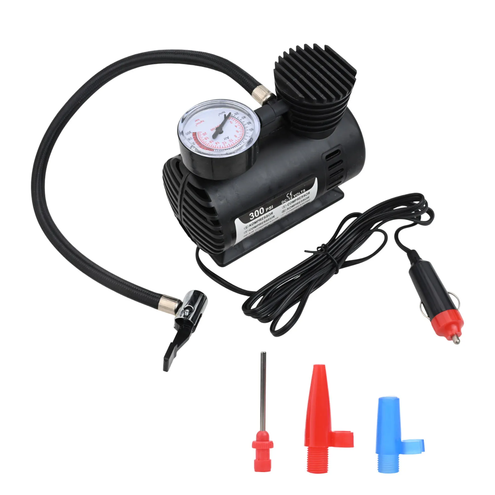 High Quality Practical Brand New Air Compressor Metal + Plastic 1 Pcs 12*13.5*7CM 300 PSI Air Pump Compact Design