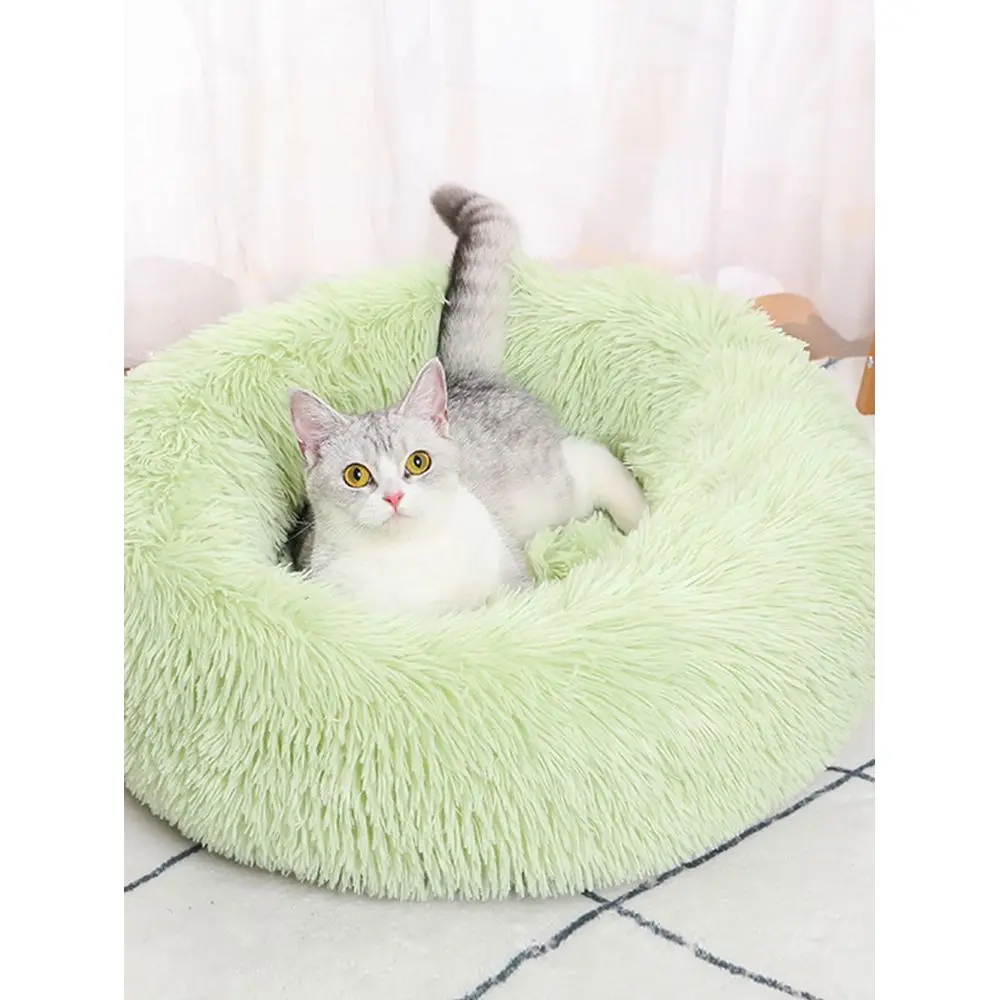 Plain Plush Pet Bed Puppy Keep Dog Bed Cat Bed Easy To Clean