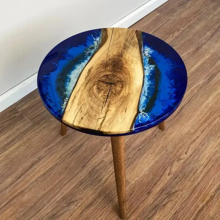 Customize Epoxy Resin River Table With Natural Wood Grain Living Room And Drawing Room Coffee Table Made By Resin And Wood