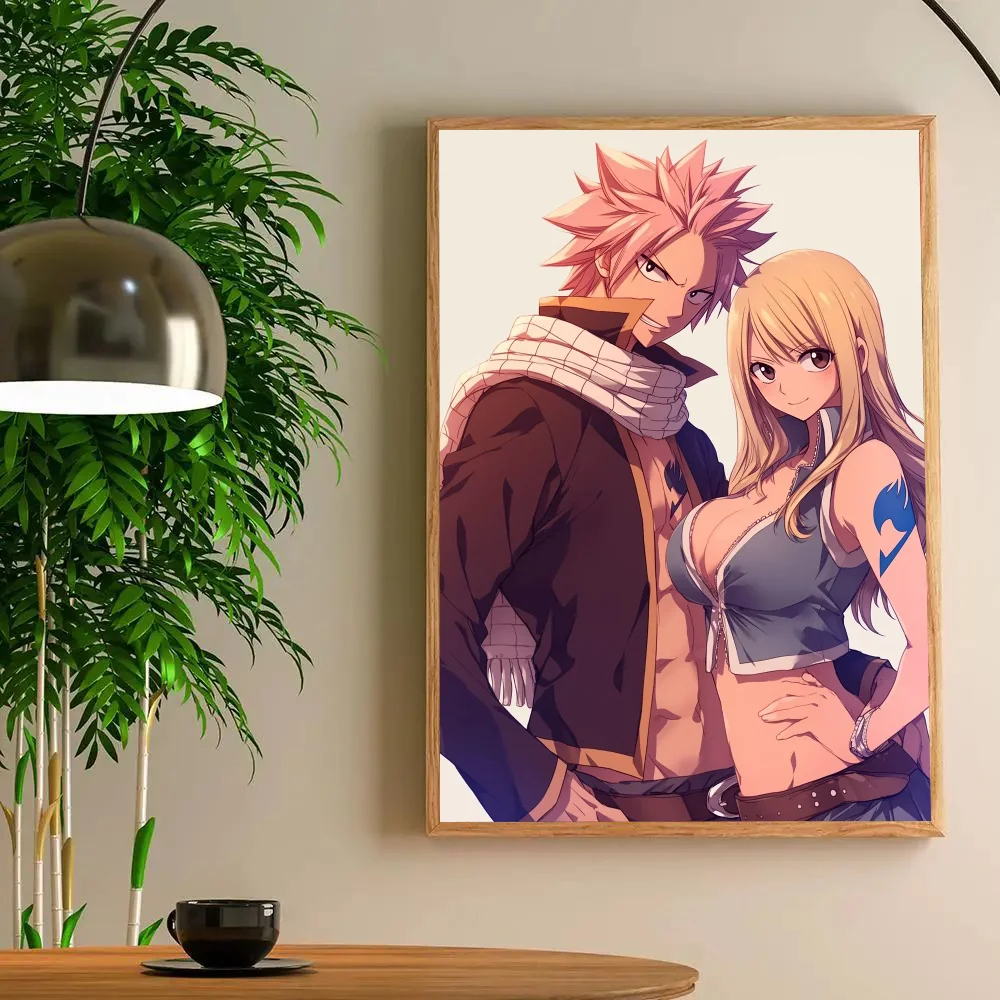 1pc Naz And Lucy Animation Fairy Tail Poster Poster Art Print Bar Living Room Furniture Decor