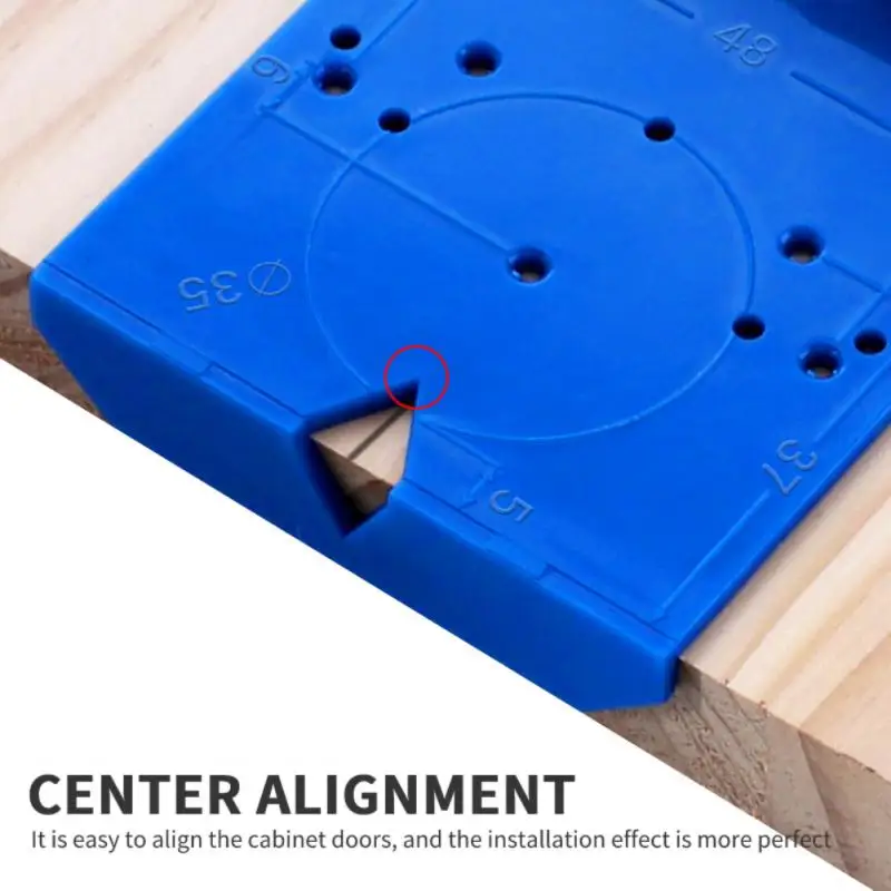 Blue Hinge Hole Drilling Guide 35mm 40mm  Locator Hole Opener Template Door Cabinets DIY Tools For Woodworking Hand Tools