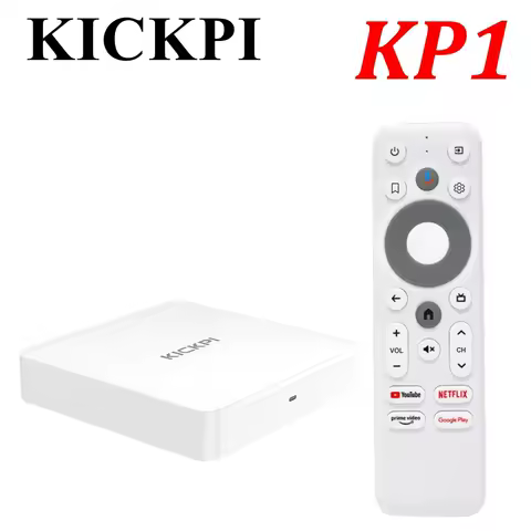 KICKPI KP1 Google Netflix TV Box Android 11 Amlogic S905Y4 Media Player 4K Set Top Box Android 11.0 2G32G AV1 2.4G&amp;5G Wifi BT5.0