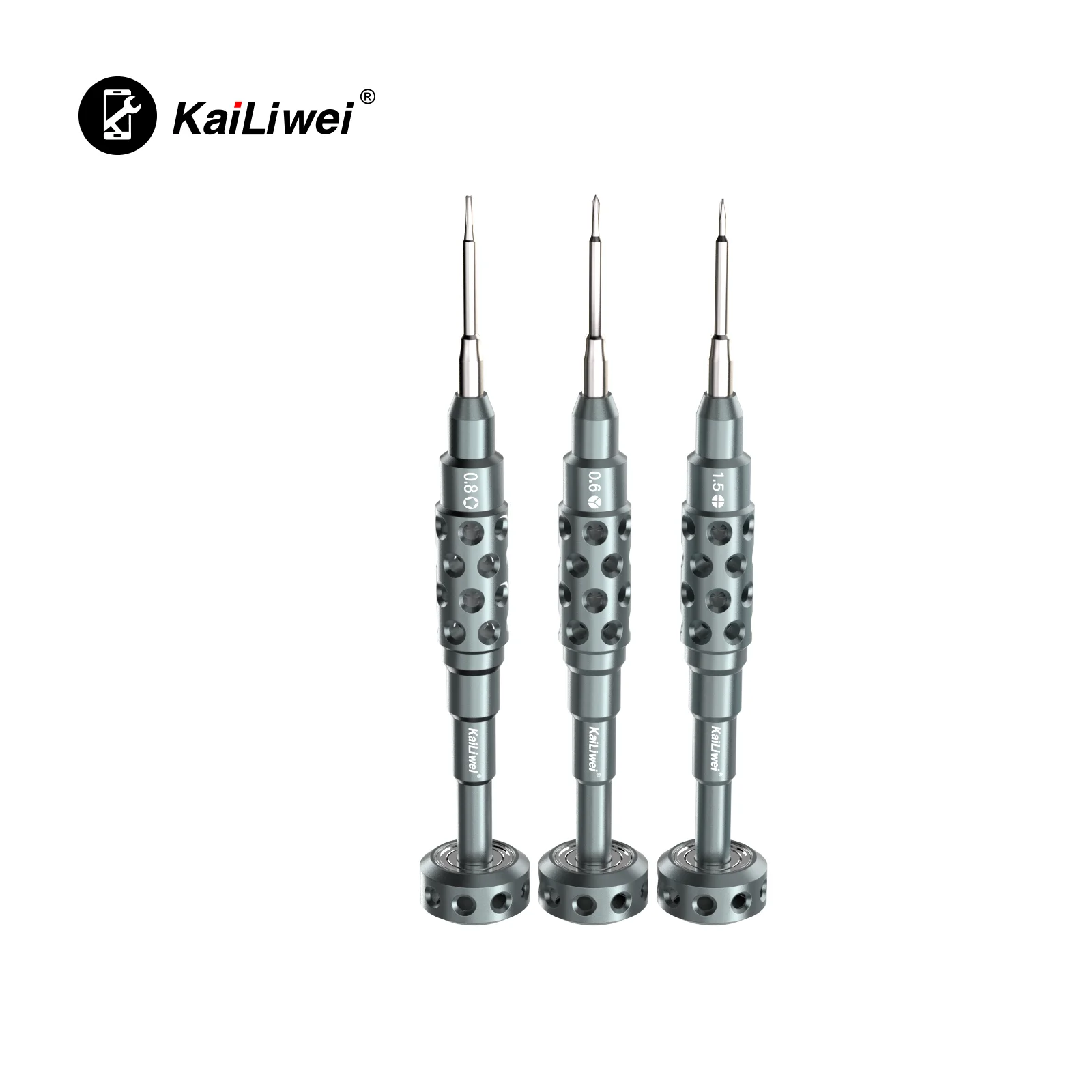 KAILIWEI 045 Hollow Screwdriver Magnetic High Hardness Y0.6 Torx 0.8 Precise Kit for Phone Watch Tablet Precise Repair Opening