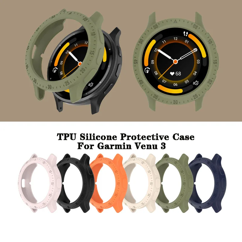 

Cover Case For Garmin Venu 4 / Venu3 / Venu 3S TPU Silicone Protective Protector Bumper Shell