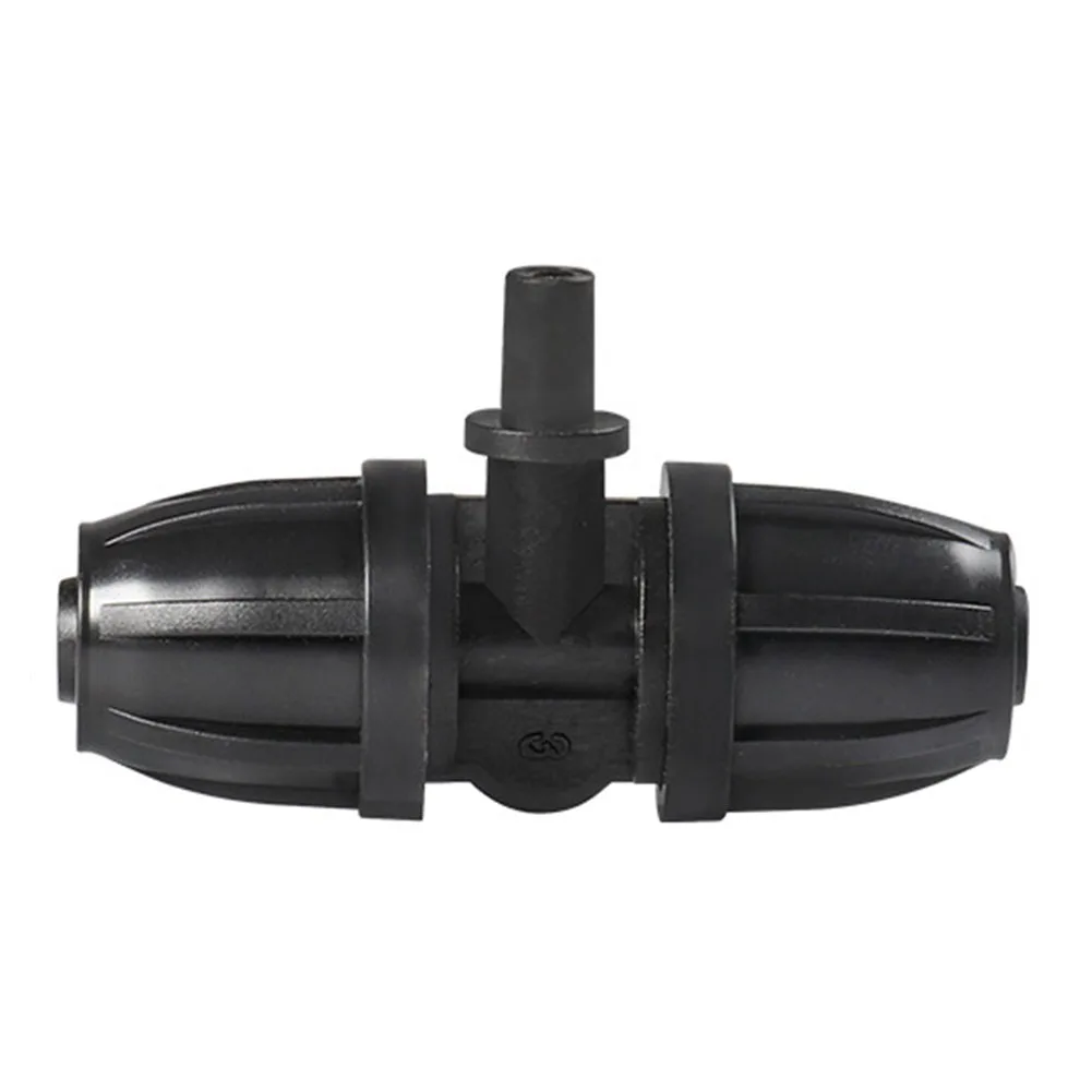 12 to 14 Inch Barbed Tee Connector for Drip Irrigation Tubes Suitable for Lawn Farm and Greenhouse Watering Systems