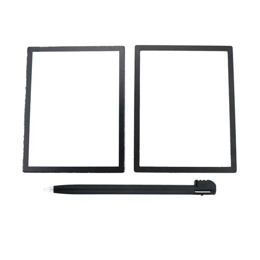 YuXi Top Upper LCD Screen Cover Bottom Lower Frame For DS Lite DSL for NDSL Game Console Plastic Lens Panel & Touch Stylus Pen