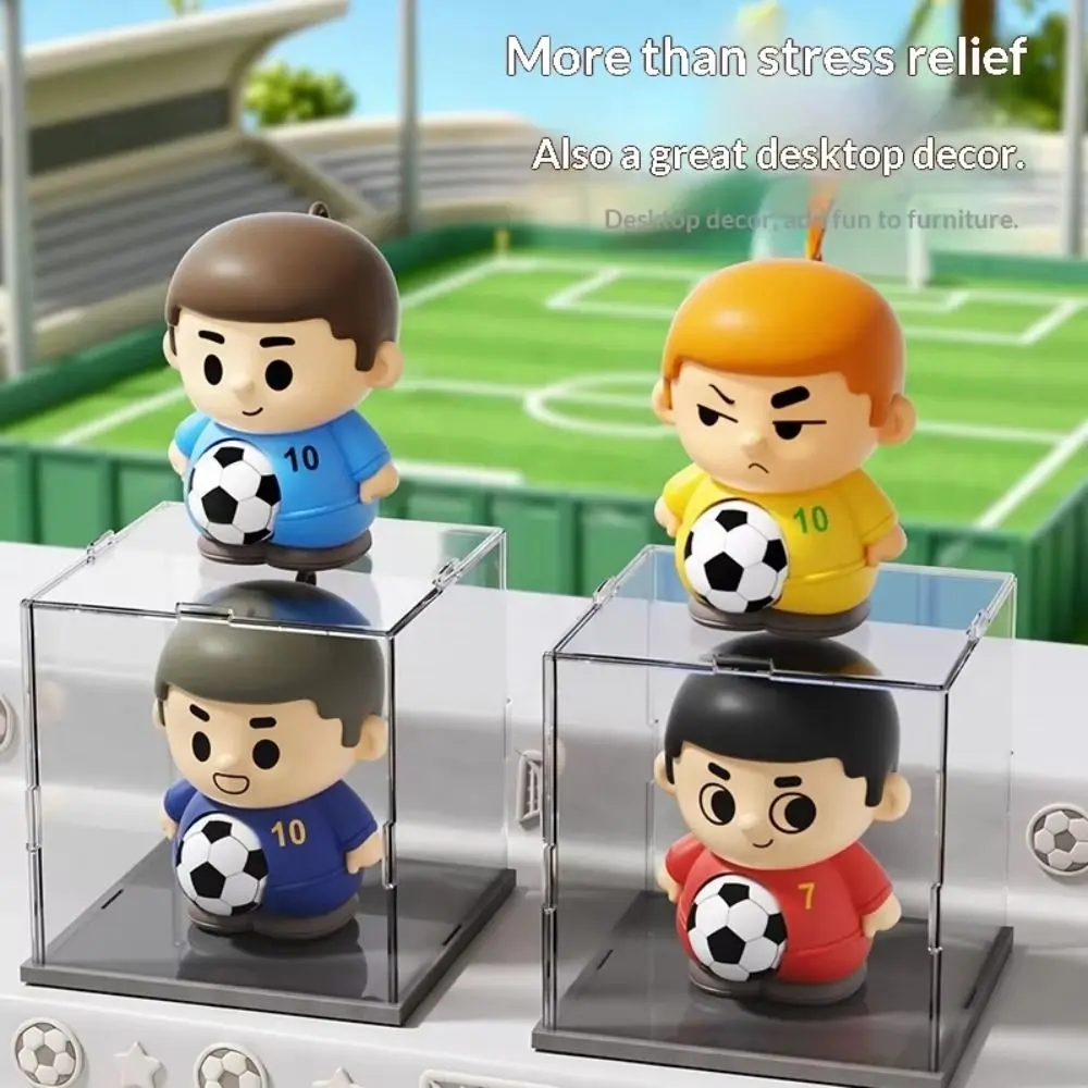 Doll Rebound Decompression Toy Squeeze Cute Design Football Player Pinch Toy Press Football Shape Football Squeeze Toy Kids