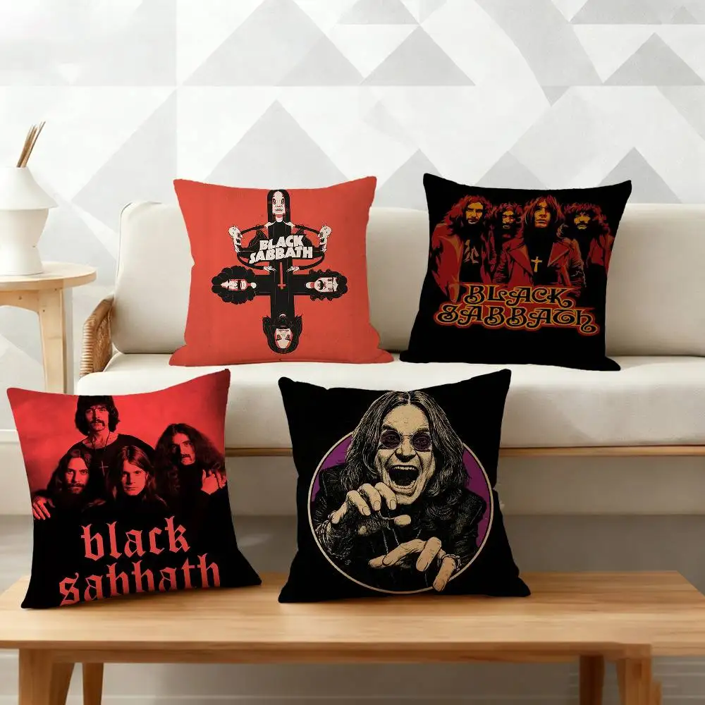

B-Black S-Sabbath Ozzy Pillow Case Pattern Printed Pillowcase For Living Room Sofa Cushion Cover