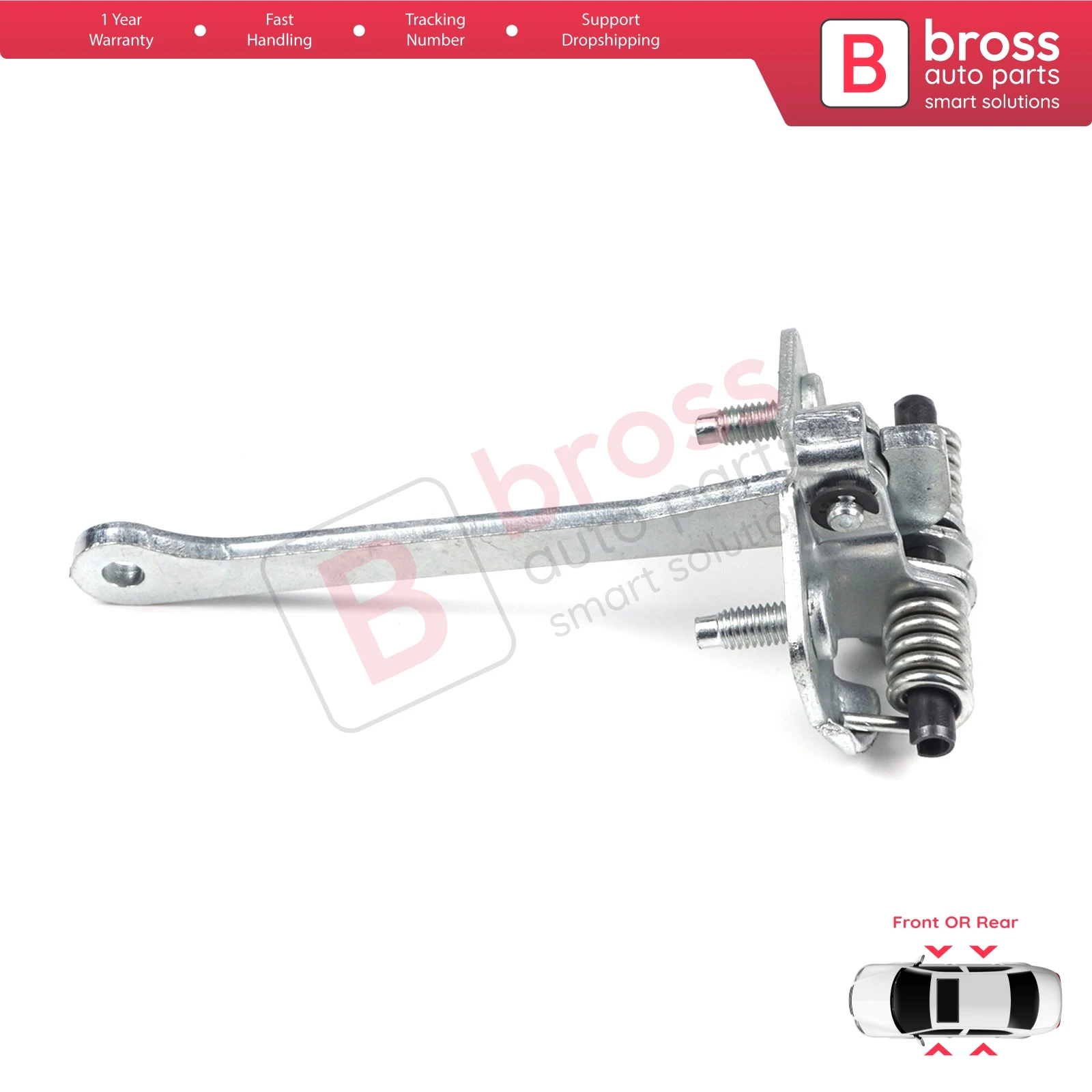 Bross Auto Parts BDP746 Front or Rear Left or Right Door Catch Hinge Brake Stop Check Strap Limiter 7702255777 for Renault 9 11 