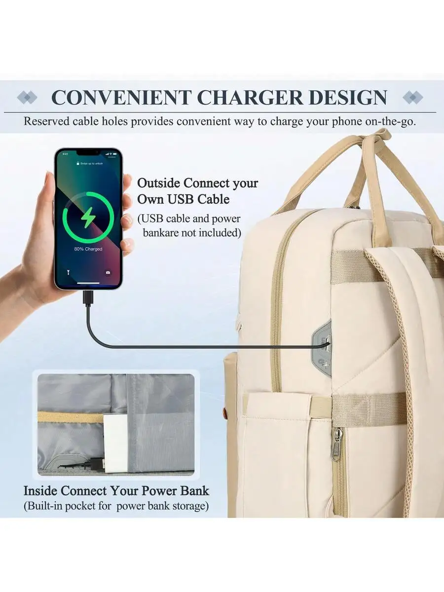 

Lightweight Laptop Backpack 15.6 Inch Travel Backpack With USB Charging Port