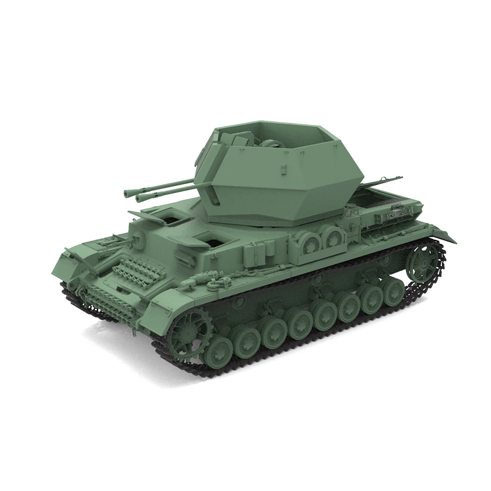 SSMODEL SS72805 1/72 25mm Kit Modelo Militar Alemão Flakpanzer IV Ostwind II SPAA Miniatura Estática