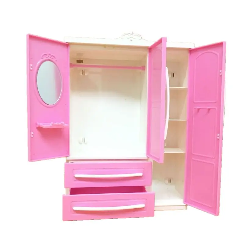 Princess Dressing Closet Girls Realistic Pink Modern Wardrod Decorative Ornaments Toy Portable Relieve Boredom