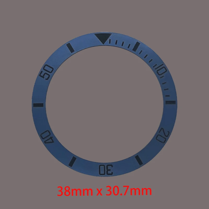 38mm Matte Beveled Ceramic Bezel Insert Ring Fits For SKX007 SKX009 SRPD SUB Case NH35 NH36 Watch Case Bezel Ring Repair Parts