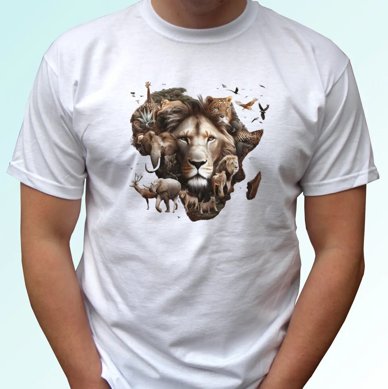 

Africa Animals t shirt lion elephant top giraffe leopard tiger gift all sizes