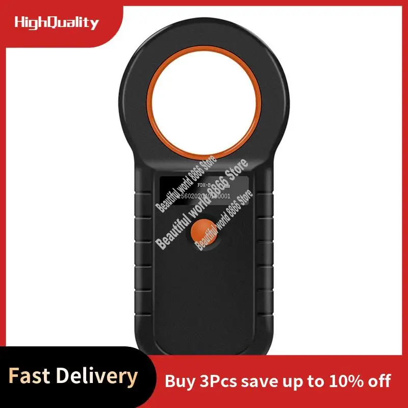 134.2Khz RFID Animal Chip Reader 15 Digits Pet ID Scanner EMID FDX-B Microchip Tag Registration For Cow Fish Dog Durable Black-A