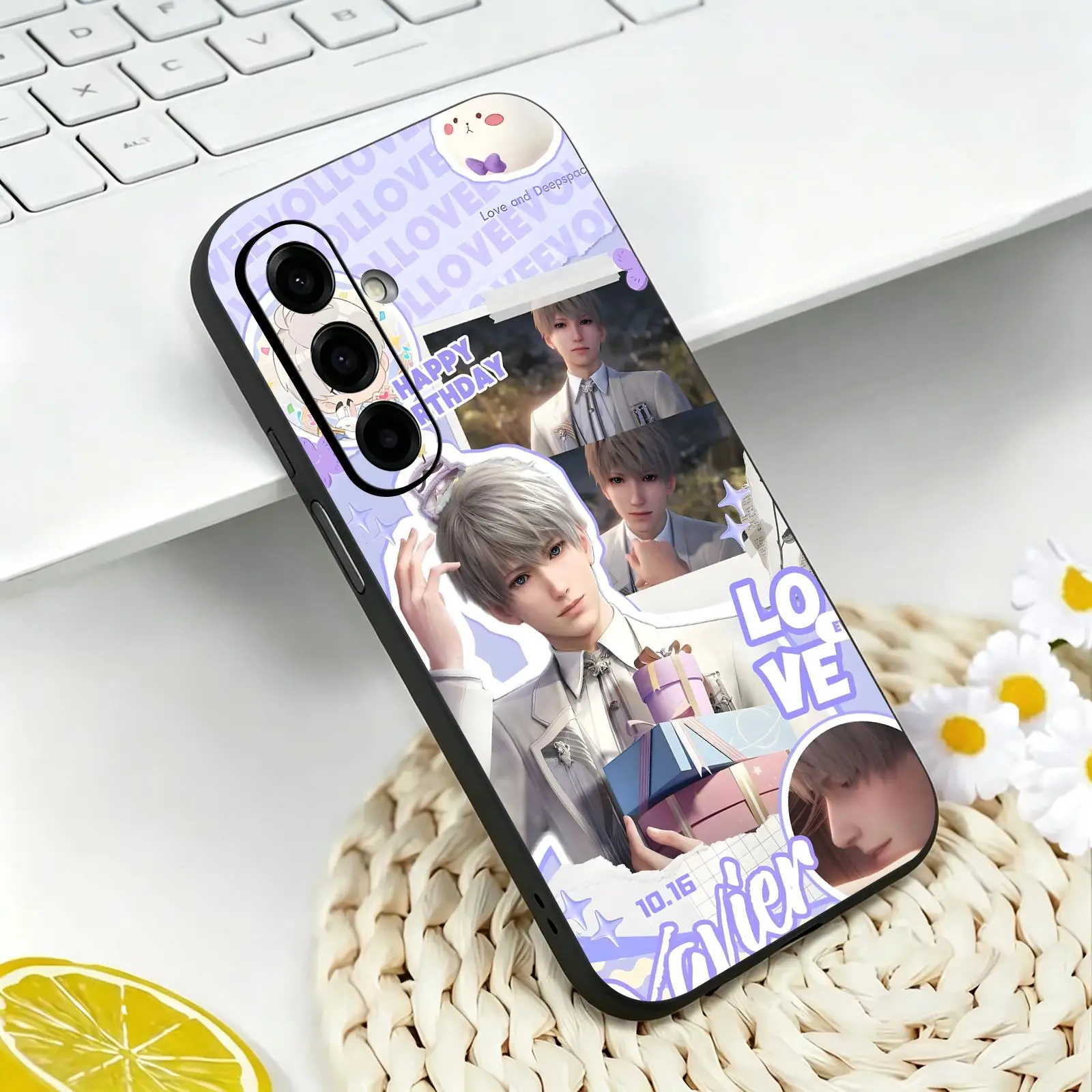 Phone Case For Samsung A57 A56 A37 A27 A17 A36 A26 A55 A35 Black Matte Soft Case Love and Deepspace Hot Game