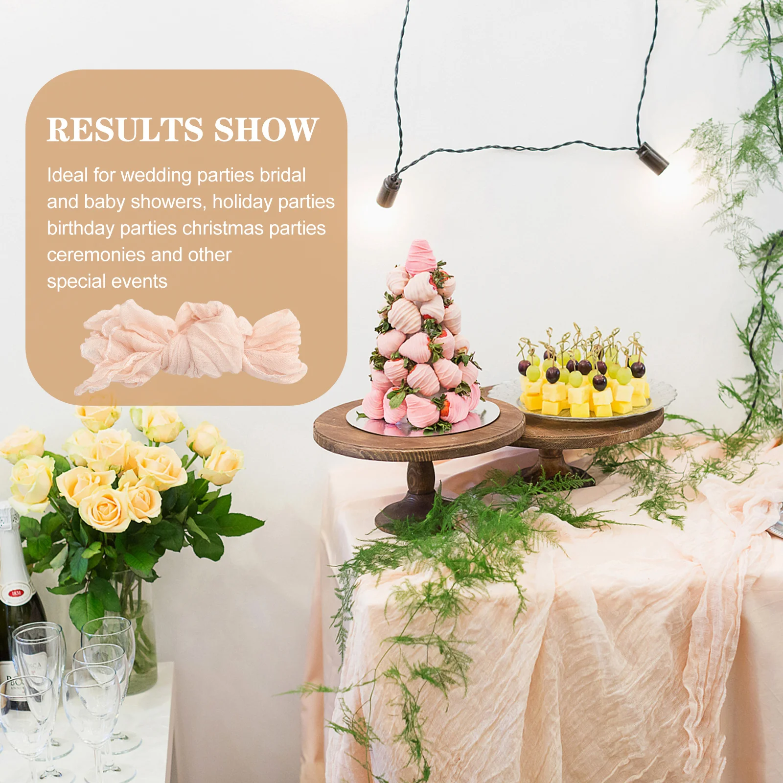 

5Pcs Decorative Table Runner Elegant Tablecloth Fine Craftsmanship Smooth Edges Dining Table Ornament for Restaurant Wedding