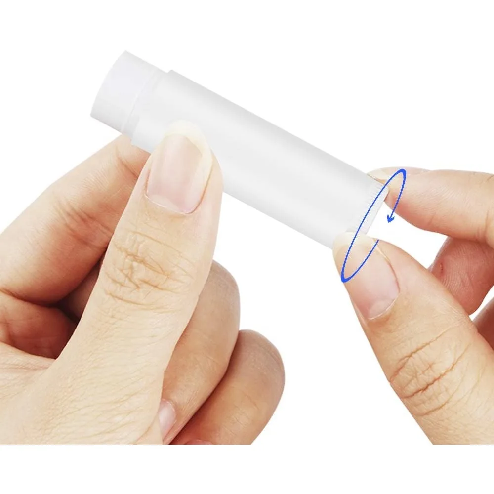 40 ชิ้นภาชนะลิปบาล์มภาชนะลิปสติกเปล่าหลอดบาล์มพลาสติกสำหรับดินสอ DIY สีขาว