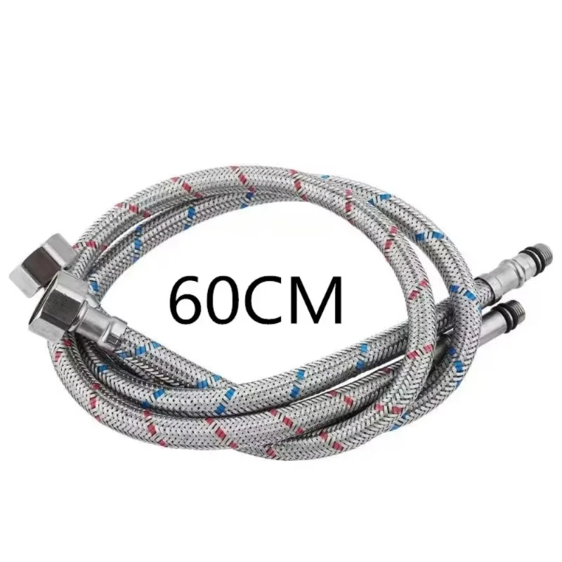New Length 60cm/80cm Faucet Hoses Cold Hot Mixer Faucet Stainless Steel Water Inlet Pipe High Quality G1/2 Caliber Hoses