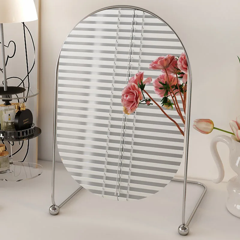 Bathroom Makeup Decor Mirror Glass Holder Shower Nordic Mirror Oval Luxury Bedroom Espejos Decorativos De Pared Home Decoration