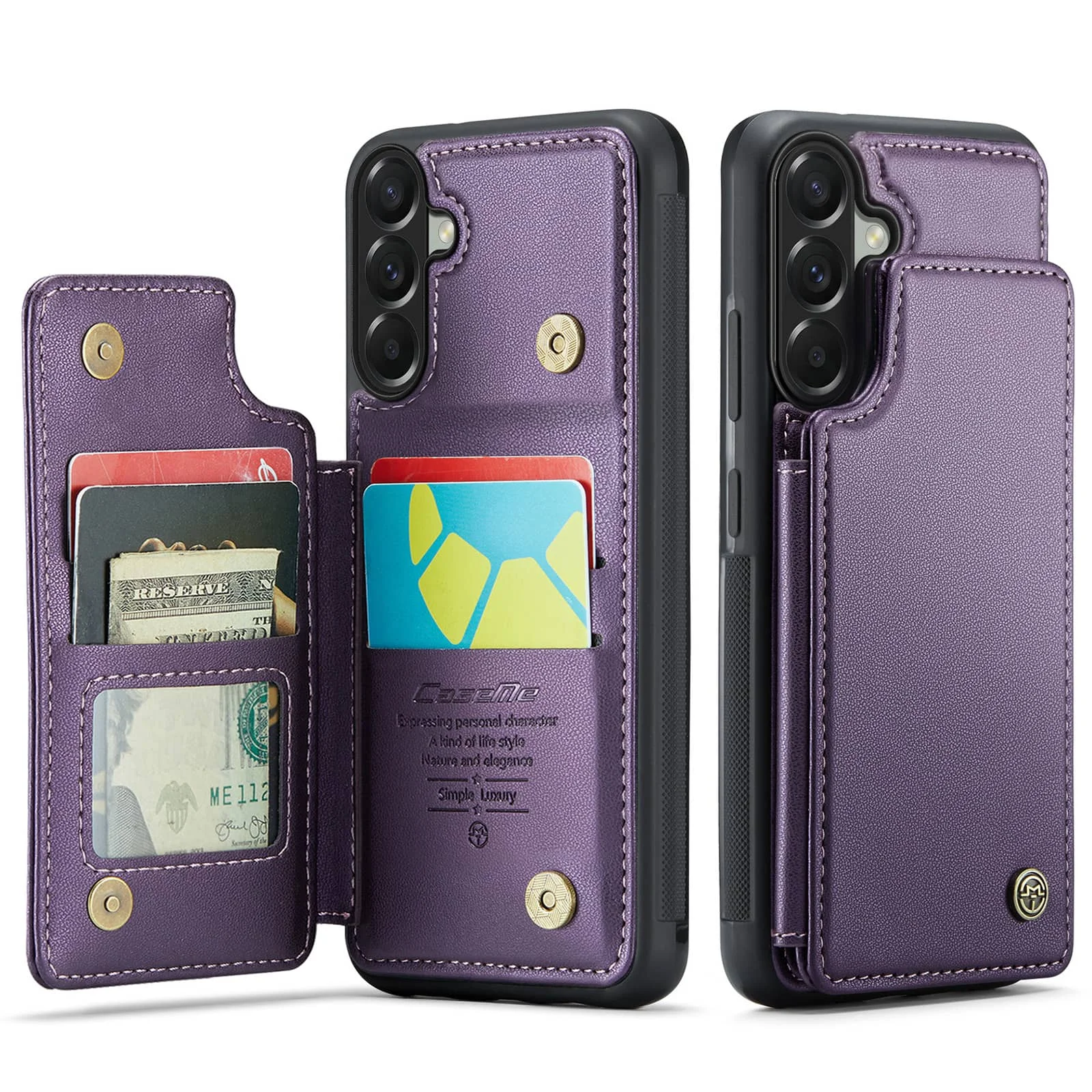 Für Samsung Galaxy A18 A15 A16 A17 A36 A37 A56 A57 5G Brieftaschenhülle Flip Cover RFID-Blockierung Kartenhalter Magnetischer Ständer – Detail 1