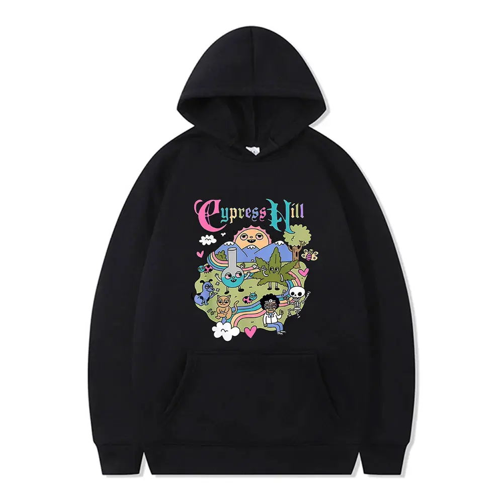 

Rapper Cypress Hill Cartoon Style Graphic Hoodie Men Women Hip Hop Oversized Streetwear Unisex Casual Fleece Pullover Hoodies