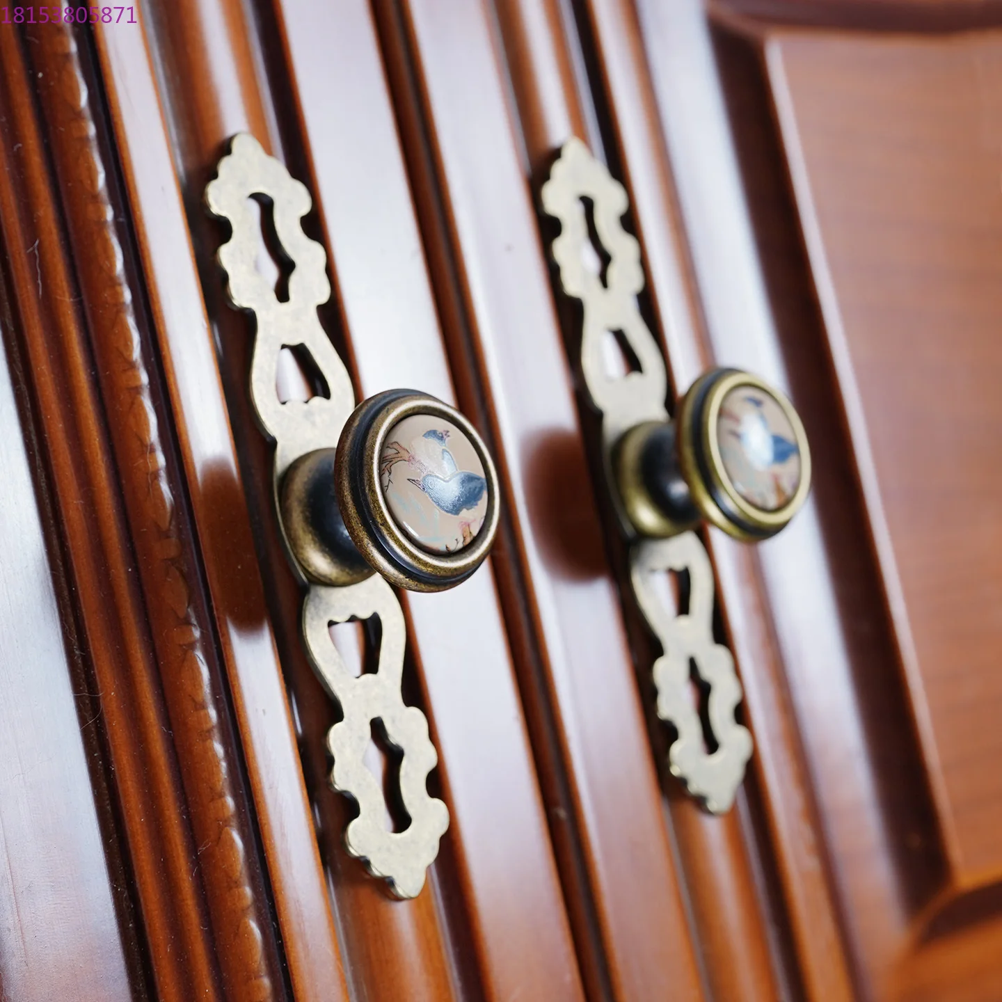 

Американская вилла в китайском стиле из цельного дерева, круглая дверная ручка шкафа на заказ