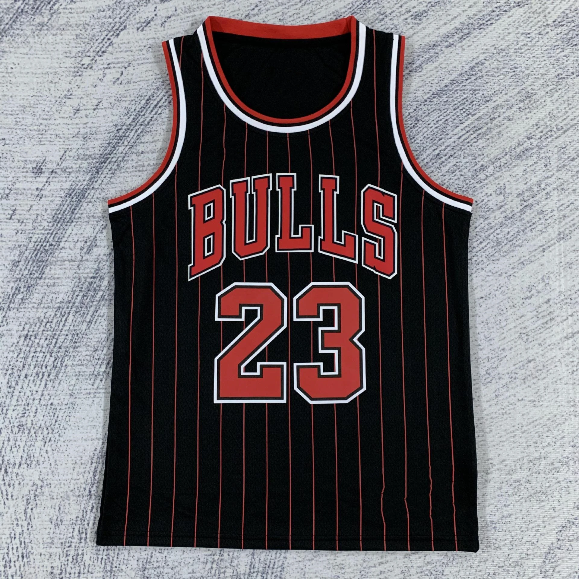 New Arrival Men\'s Vest USA Basketball Black Stripe Vintage Jersey 23 Jordan 1 Rose 8 LaVine 33 Pippen Jersey Street Sports Tops