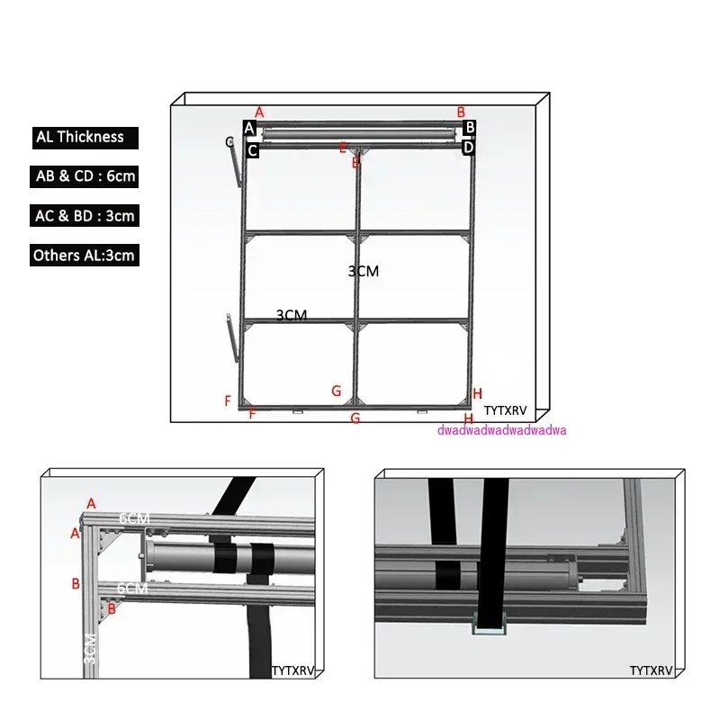 

RV Caravan Electric Lift Bed Adjustable Intelligence Bed Motorhome Aluminum Profile Lifting Bed